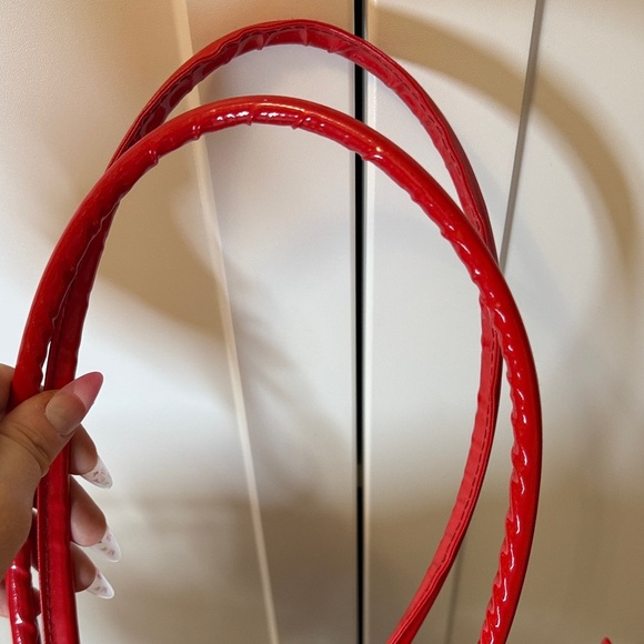 Red and Black Floral Transparent Tote Bag - Picture 4 of 10